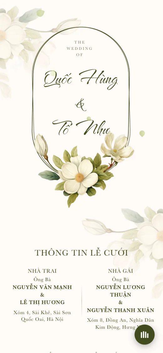 Thiệp cưới Quốc Hùng & Tố Như